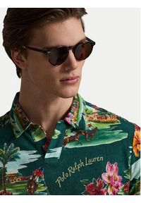 Polo Ralph Lauren Polo 710B13535001 Zielony Regular Fit. Typ kołnierza: polo. Kolor: zielony. Materiał: bawełna #6