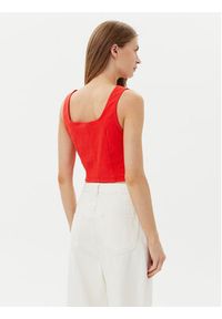 Vero Moda Kamizelka Wild Alinia 10323777 Czerwony Slim Fit. Kolor: czerwony. Materiał: bawełna #3