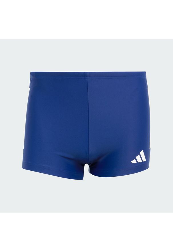 Adidas - Bokserki 3-Stripes Swim 2-Inch. Kolor: biały, niebieski, wielokolorowy. Materiał: materiał