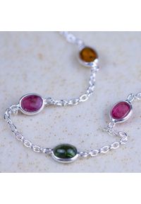 Samba Gems - RIO Bransoletka srebrna turmalin owale 1,44 ct. Materiał: srebrne. Kolor: srebrny. Wzór: kolorowy #1