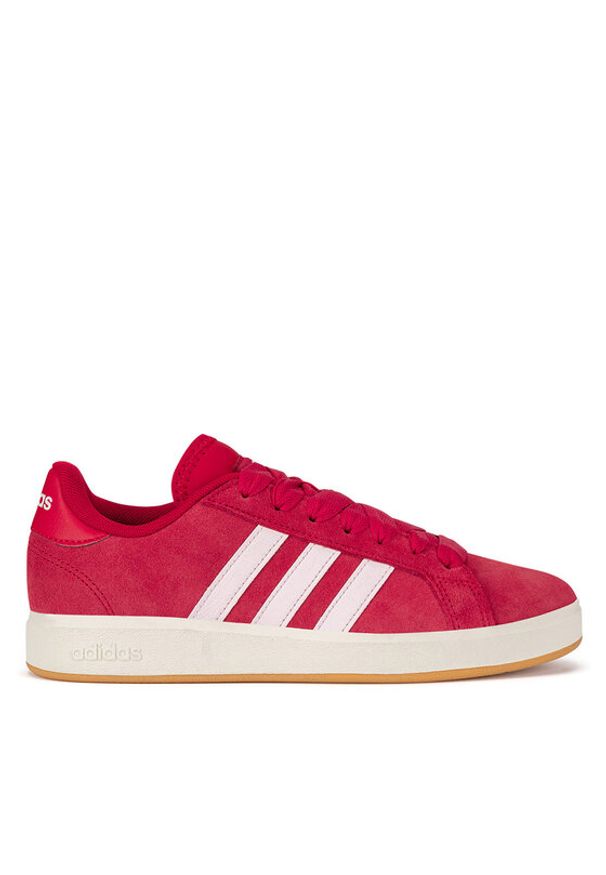 Adidas - adidas Sneakersy GRAND COURT BASE 00s IH6190 Czerwony jasny. Kolor: czerwony. Materiał: skóra, zamsz