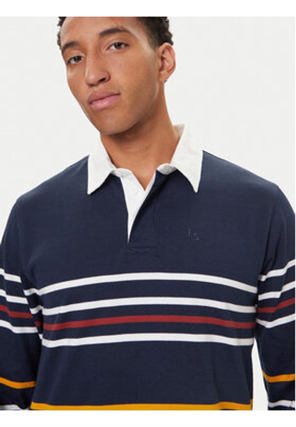 Levi's® Polo Union Rugby A4845-0033 Granatowy Relaxed Fit. Typ kołnierza: polo. Kolor: niebieski. Materiał: bawełna