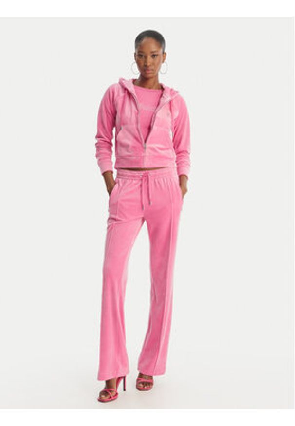 Juicy Couture Bluza Madison JCWAS126326 Różowy Slim Fit. Kolor: różowy. Materiał: syntetyk