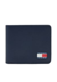Tommy Jeans Duży Portfel Męski Tjm Heritage Leather Cc Wallet AM0AM13371 Granatowy. Kolor: niebieski. Materiał: skóra
