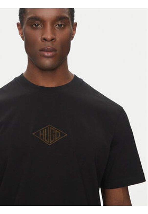 Hugo - HUGO T-Shirt Darunu 50534951 Czarny Relaxed Fit. Kolor: czarny. Materiał: bawełna