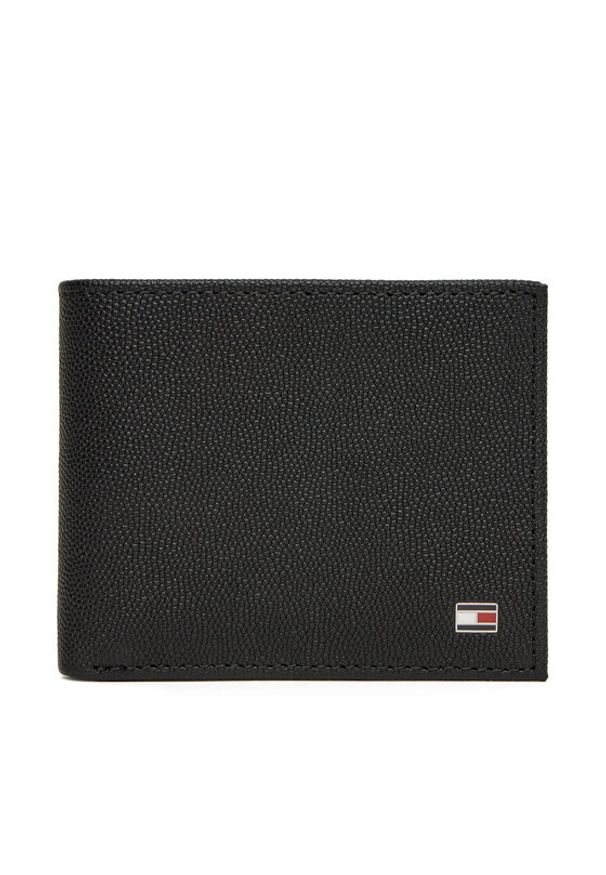 TOMMY HILFIGER - Tommy Hilfiger Duży Portfel Męski Th Flag Mini Cc Wallet AM0AM13518 Czarny. Kolor: czarny. Materiał: skóra