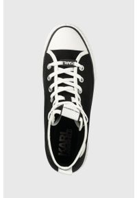 Karl Lagerfeld trampki KAMPUS MAX KL60450 damskie kolor czarny. Nosek buta: okrągły. Zapięcie: sznurówki. Kolor: czarny. Materiał: guma. Obcas: na platformie #3