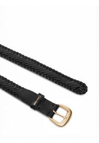 Calvin Klein Pasek Damski Braided Logo Buckle 25Mm LV04F7087G Czarny. Kolor: czarny. Materiał: skóra #2