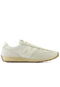 Buty unisex New Balance U4712H3 - beżowe. Kolor: beżowy. Materiał: syntetyk, skóra, materiał, zamsz, guma. Szerokość cholewki: normalna. Wzór: jodełka. Sezon: lato #1
