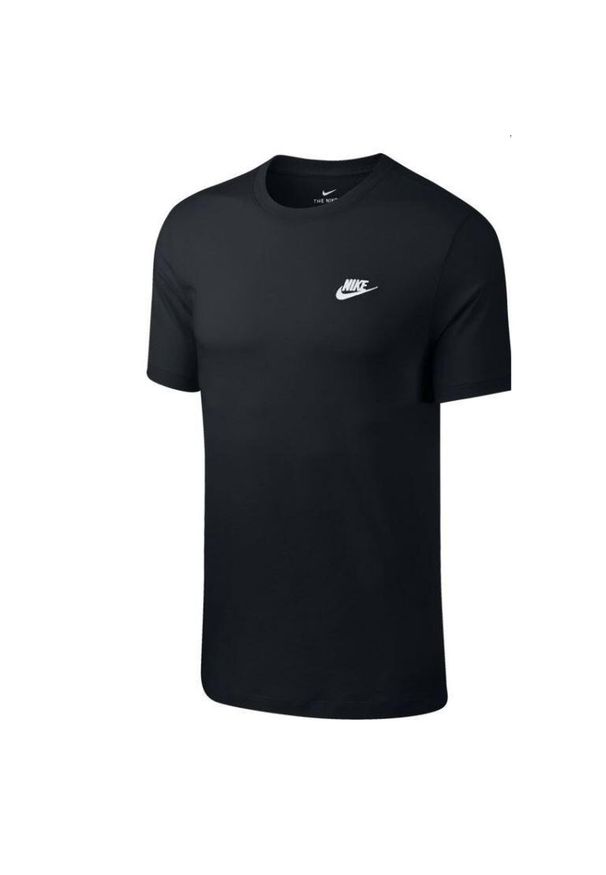 Koszulka męska Nike Sportswear Club. Kolor: czarny. Materiał: bawełna
