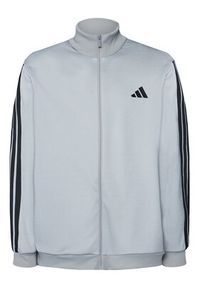 Adidas - adidas Dres Basic 3-Stripes JI8876 Szary Regular Fit. Kolor: szary. Materiał: syntetyk #6
