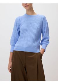 Reserved - Sweter z bufiastym rękawem - jasnoniebieski. Kolor: niebieski. Materiał: dzianina, wiskoza #1