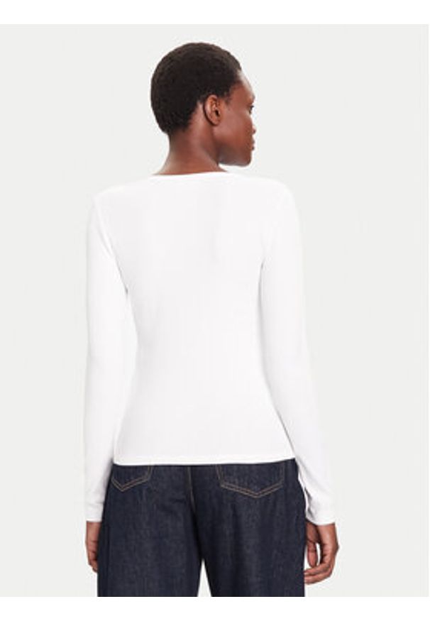 Calvin Klein Jeans Bluzka LV047D218G Biały Slim Fit. Kolor: biały. Materiał: bawełna