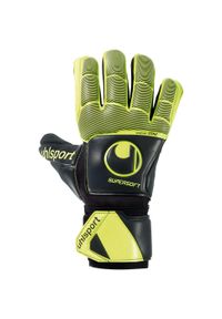 UHLSPORT - Rękawice bramkarskie Uhlsport Supersoft Hn Flex Frame. Kolor: wielokolorowy, żółty, czarny. Sport: piłka nożna