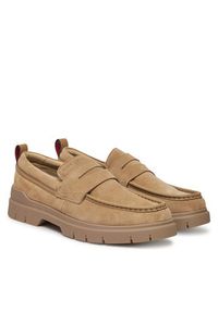Hugo - HUGO Mokasyny Ryan_Mocc_sdpi 50541827 Écru. Materiał: zamsz, skóra #3