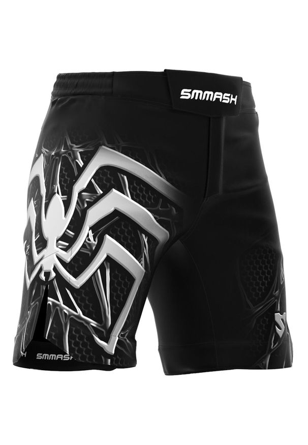 SMMASH - Spodenki do MMA męskie Smmash Venomous Ultra lekkie. Kolor: biały, czarny, wielokolorowy