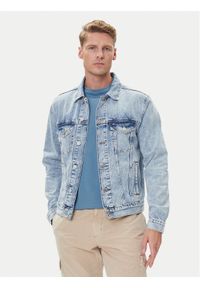Tommy Jeans Kurtka jeansowa Ryan DM0DM21242 Niebieski Regular Fit. Kolor: niebieski. Materiał: bawełna
