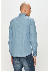 PRODUKT by Jack & Jones - Produkt by Jack & Jones - Koszula jeansowa. Okazja: na co dzień. Typ kołnierza: kołnierzyk klasyczny. Kolor: niebieski. Materiał: jeans. Długość rękawa: długi rękaw. Długość: długie. Wzór: gładki. Styl: casual, klasyczny #4