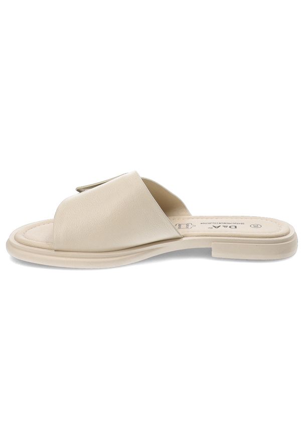 Beżowe Klapki S.Barski Wygodne Obuwie Damskie. Okazja: na co dzień. Kolor: beżowy. Materiał: skóra. Sezon: lato. Styl: casual, elegancki