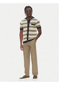 Lindbergh Spodnie materiałowe 30-008023 Beżowy Relaxed Fit. Kolor: beżowy. Materiał: bawełna, len #2