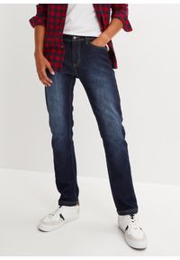 bonprix - Dżinsy termiczne regular fit, prosta nogawka, z ocieplaną stroną wewnętrzną. Kolor: niebieski #1