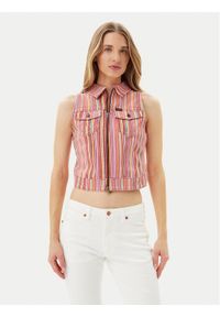 Wrangler Kamizelka 112362848 Różowy Slim Fit. Kolor: różowy. Materiał: bawełna
