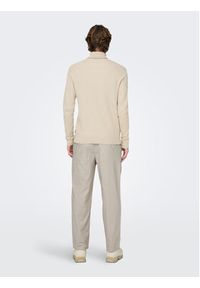 Only & Sons Spodnie materiałowe 22024315 Beżowy Tapered Fit. Kolor: beżowy. Materiał: bawełna, materiał #5