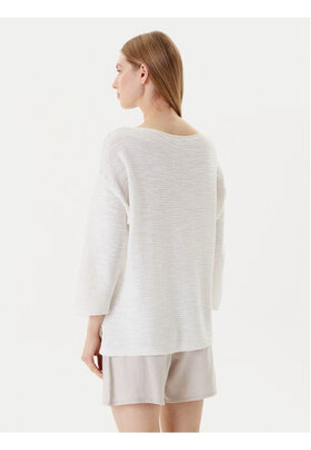 United Colors of Benetton - United Colors Of Benetton Sweter 115GD10CT Biały Boxy Fit. Kolor: biały. Materiał: bawełna