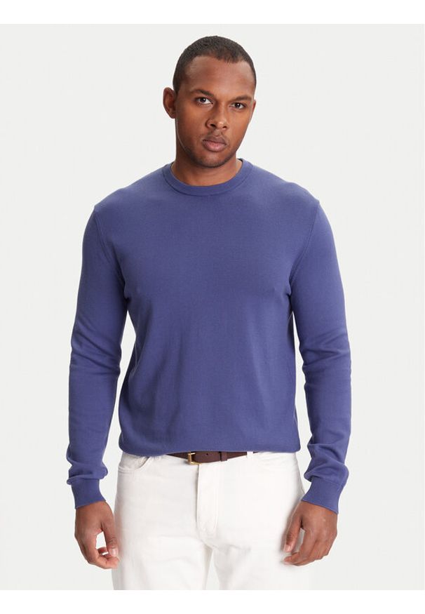 United Colors of Benetton - United Colors Of Benetton Sweter 1098U1I76 Granatowy Regular Fit. Kolor: niebieski. Materiał: bawełna