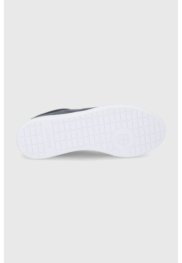 Lacoste Buty skórzane Carnaby kolor czarny. Nosek buta: okrągły. Zapięcie: sznurówki. Kolor: czarny. Materiał: skóra. Obcas: na obcasie. Wysokość obcasa: niski. Sport: bieganie