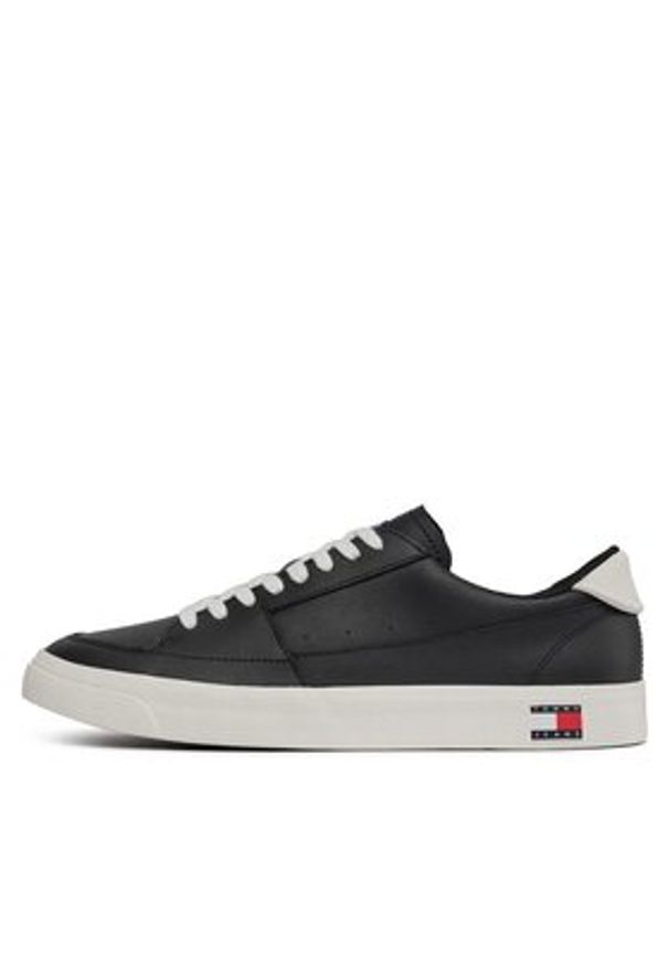 Tommy Jeans Sneakersy Th Central Cc And Coin Czarny. Kolor: czarny. Materiał: skóra