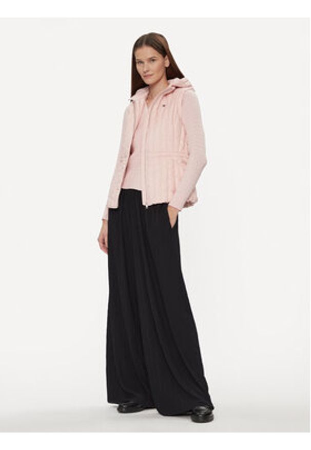 TOMMY HILFIGER - Tommy Hilfiger Bezrękawnik Feminine Lw Down Vest WW0WW40485 Różowy Slim Fit. Kolor: różowy. Materiał: syntetyk. Długość rękawa: bez rękawów