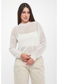 Sweter damski ażurowy z cekinami PESERICO. Wzór: ażurowy #1