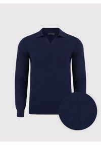 Pako Lorente - PAKO LORENTE – Męski sweter z kołnierzykiem polo. Okazja: na co dzień. Typ kołnierza: polo. Materiał: wiskoza, poliamid. Sezon: wiosna. Styl: casual #8