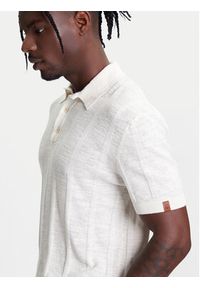 United Colors of Benetton - United Colors Of Benetton Polo 115GK301G Beżowy Regular Fit. Typ kołnierza: polo. Kolor: beżowy. Materiał: bawełna #3