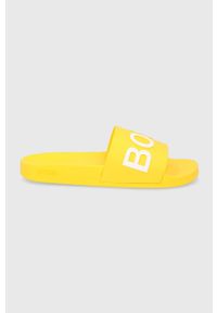 BOSS - Boss Klapki Bay męskie kolor żółty. Kolor: żółty. Materiał: guma