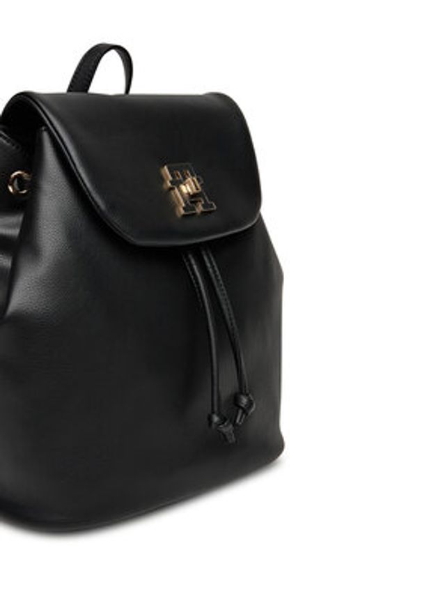 TOMMY HILFIGER - Tommy Hilfiger Plecak Th Modern Backpack AW0AW17470 Czarny. Kolor: czarny. Materiał: skóra