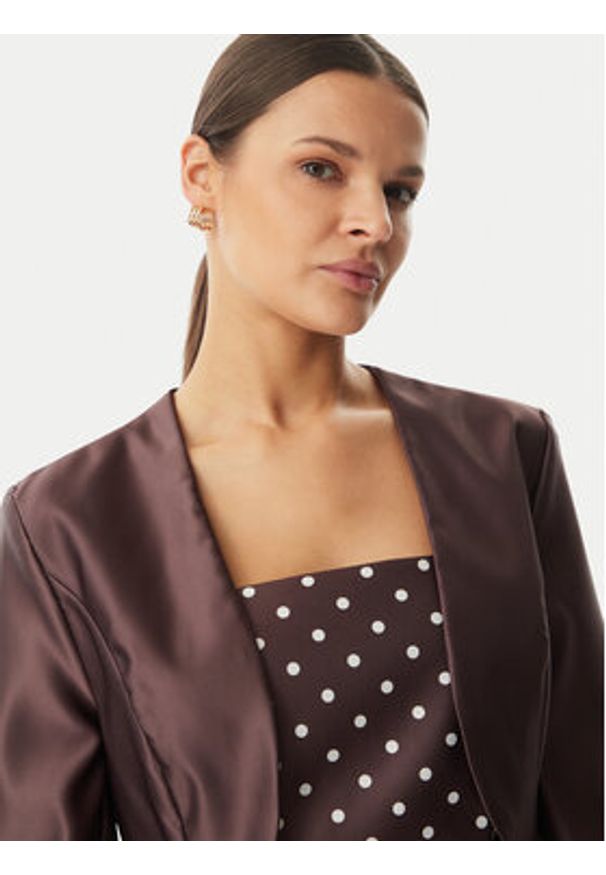 Rinascimento Bolerko CFC0127677003 Brązowy ciemny Regular Fit. Kolor: brązowy. Materiał: syntetyk