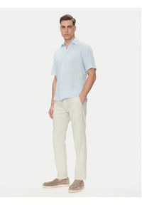 BOSS Koszula 50537382 Niebieski Regular Fit. Kolor: niebieski. Materiał: len #3