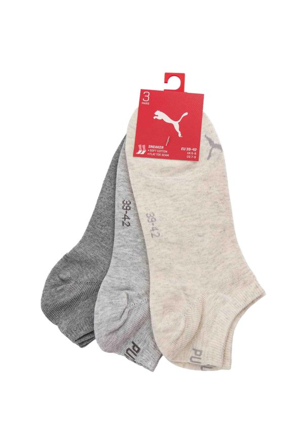 ZEAGLE - Skarpetki PUMA 3-pak 43-46 - Oddychające i Wygodne. Kolor: niebieski, fioletowy, wielokolorowy, brązowy. Materiał: bawełna