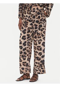 LOLA CASADEMUNT Spodnie materiałowe LS2514018 Brązowy Relaxed Fit. Kolor: brązowy. Materiał: wiskoza