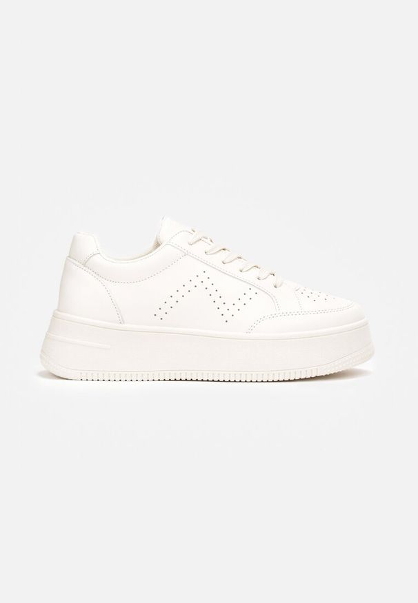 Born2be - Beżowe Sneakersy na Platformie Agnenia. Kolor: beżowy. Obcas: na platformie