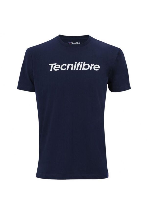 TECNIFIBRE - Dziecięcy bawełniany T-shirt Tecnifibre Team. Kolor: niebieski. Materiał: bawełna. Sport: tenis
