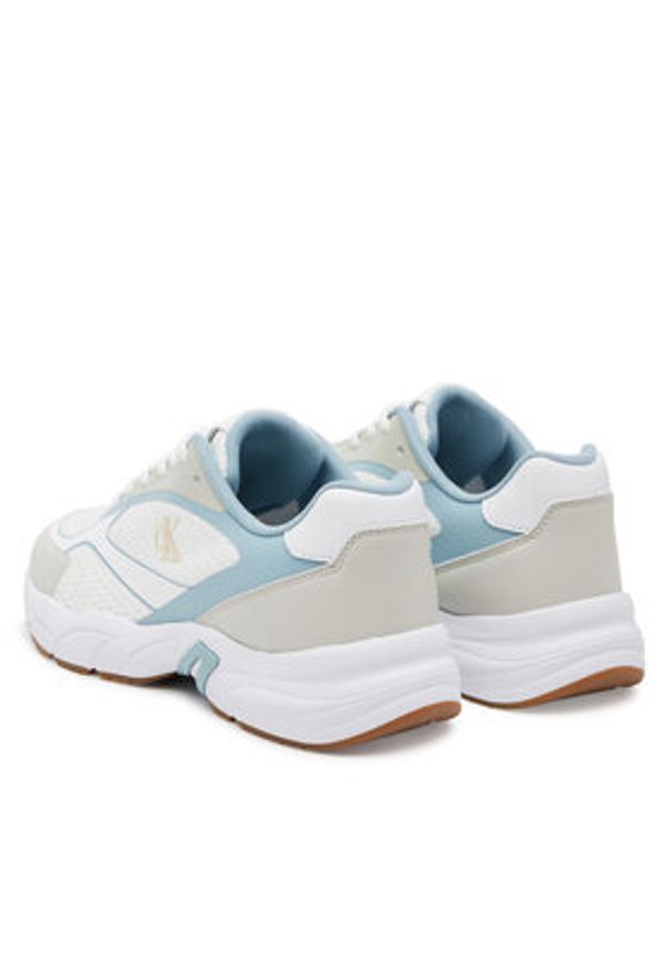 Calvin Klein Jeans Sneakersy Retro Tennis Knit Mg YW0YW01887 Biały. Kolor: biały. Materiał: materiał