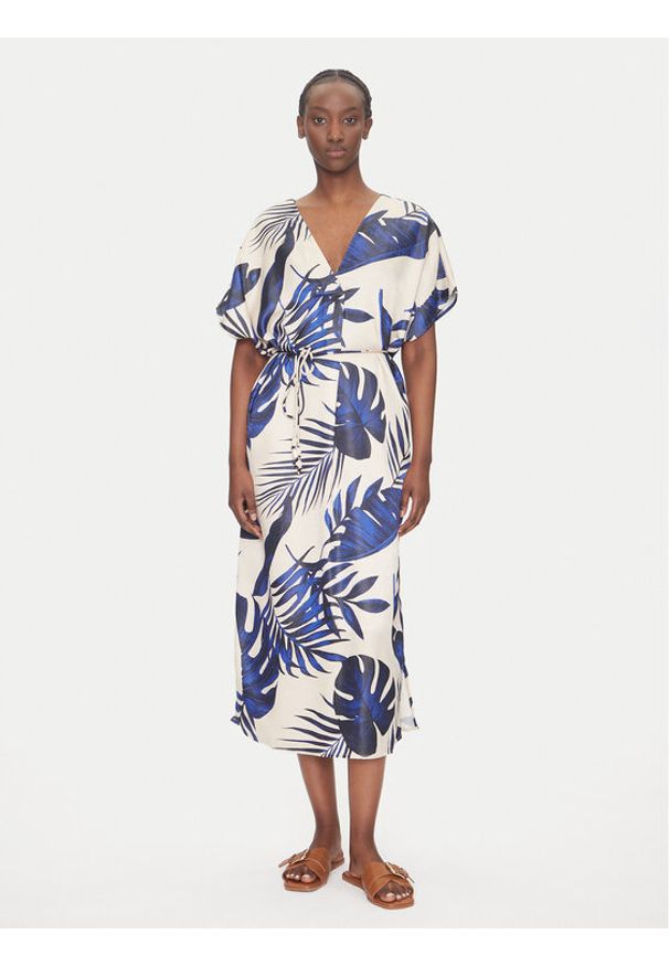 Vero Moda Sukienka letnia Vina 10327430 Beżowy Relaxed Fit. Kolor: beżowy. Materiał: syntetyk. Sezon: lato