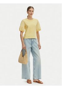 Vero Moda Bluzka Janni 10340706 Żółty Regular Fit. Kolor: żółty. Materiał: bawełna #2