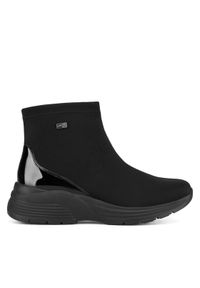 Remonte Botki D6677-03 Czarny. Kolor: czarny. Materiał: materiał