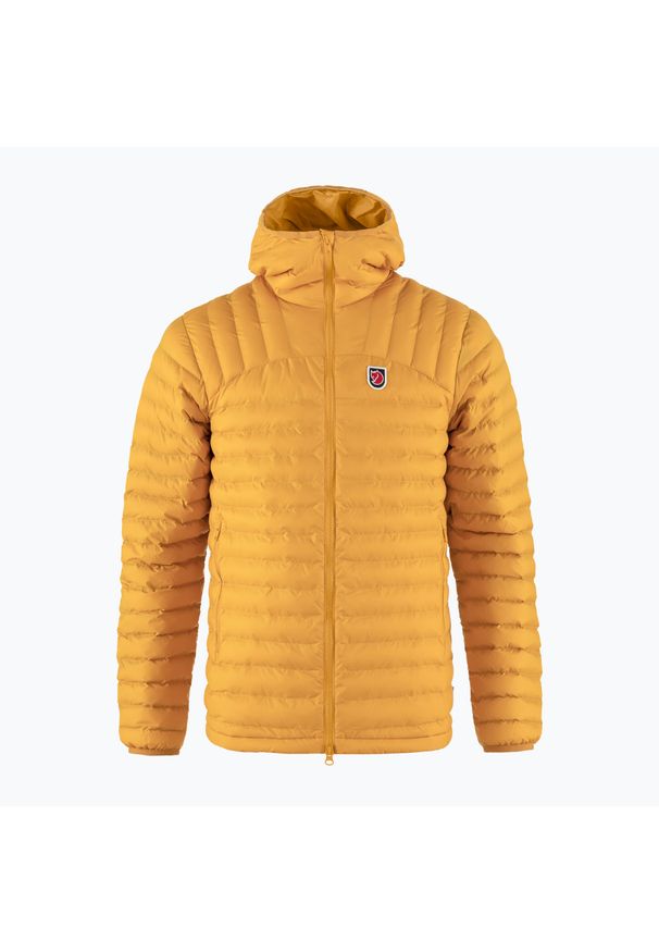Kurtka puchowa męska Fjällräven Expedition Lätt Hoodie. Kolor: żółty. Materiał: puch. Sport: turystyka piesza
