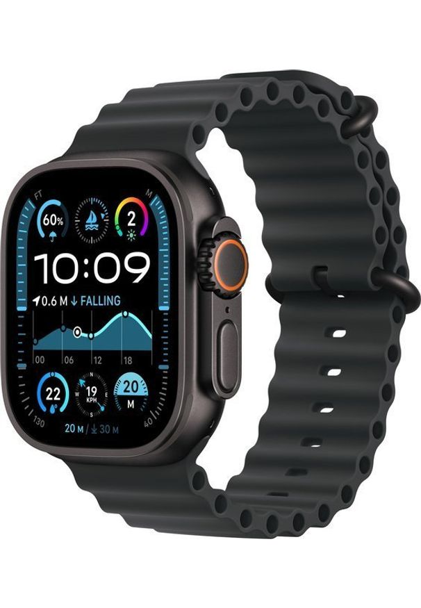 APPLE - Smartwatch Apple Watch Ultra 2 GPS + Cellular 49mm Black Titanium Case Ocean Band Czarny (MX4P3EL/A). Rodzaj zegarka: smartwatch. Kolor: czarny