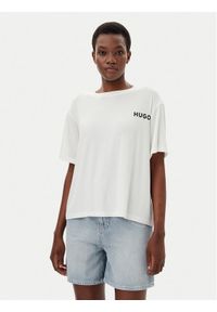 Hugo - HUGO T-Shirt Unite 50490707 Biały Relaxed Fit. Kolor: biały. Materiał: wiskoza